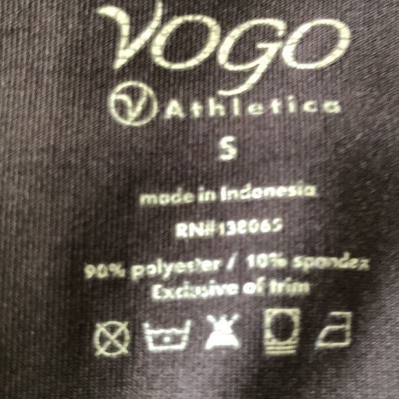 VOGO ATHLETICA SMALL YOGA GYM ACTIVE CROPPED CAPRIS PANTS PLUM/ORANGE/GREY- #410 - Picture 3 of 8